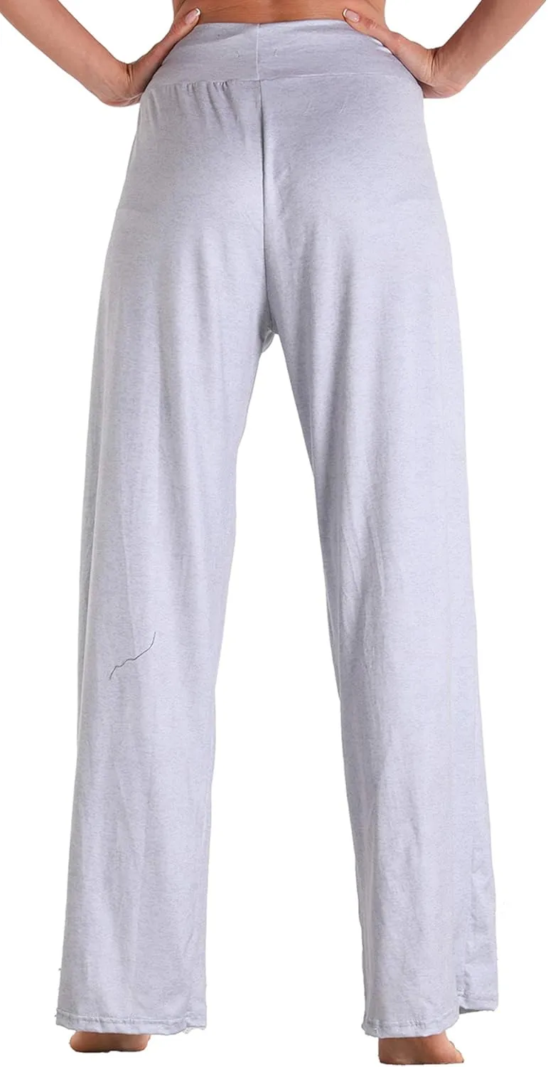 X-Image Women's Comfy Pajama Lounge Pants Floral Print Drawstring Jogger Wide Leg Athletic Pants