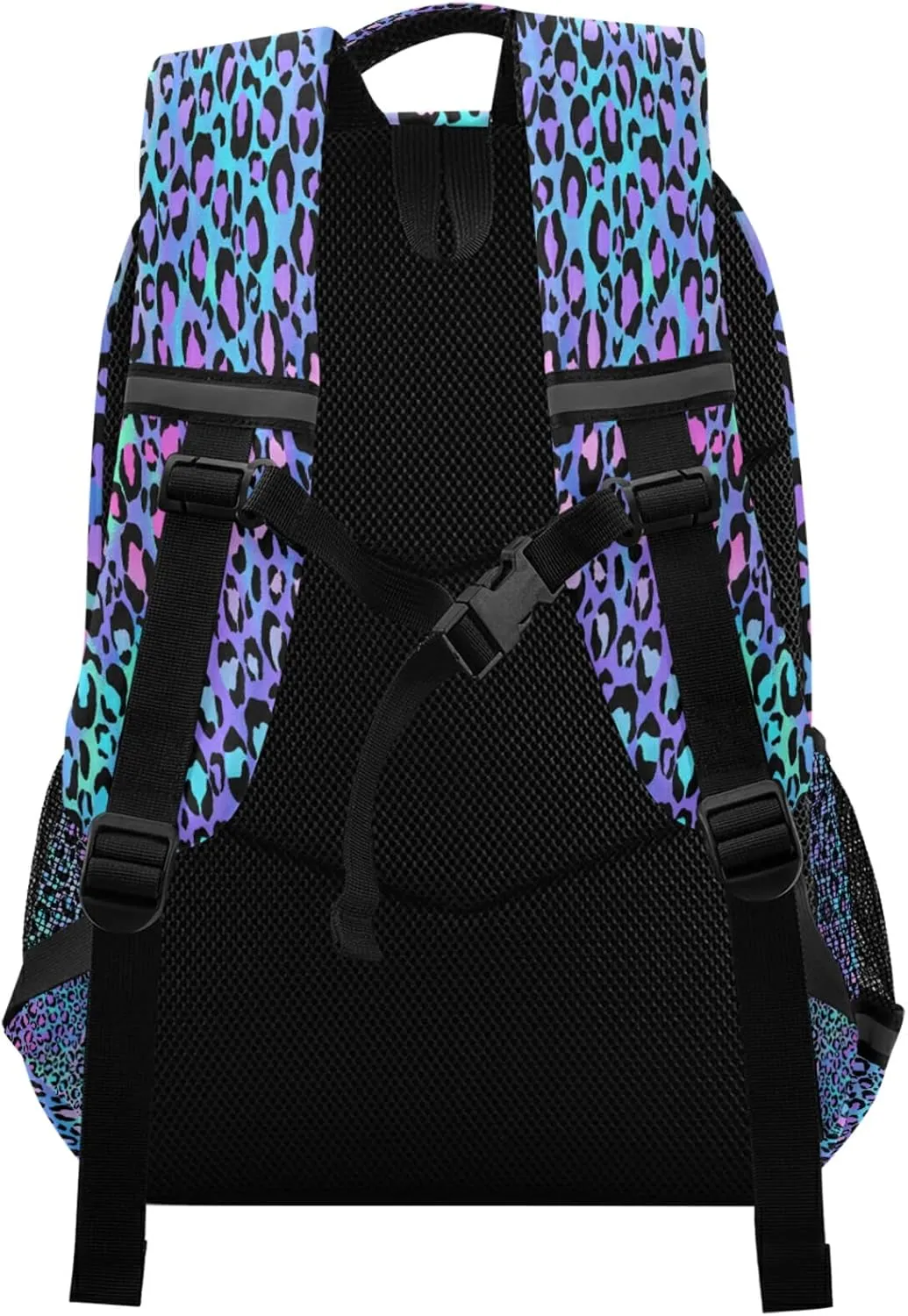 xigua Students Backpack Boy Girl School Bookbag,Fashion Color Leopard Print Waterproof 15In Laptop Backpack for Children Outdoor Camping Travel Daypack Casual Bags