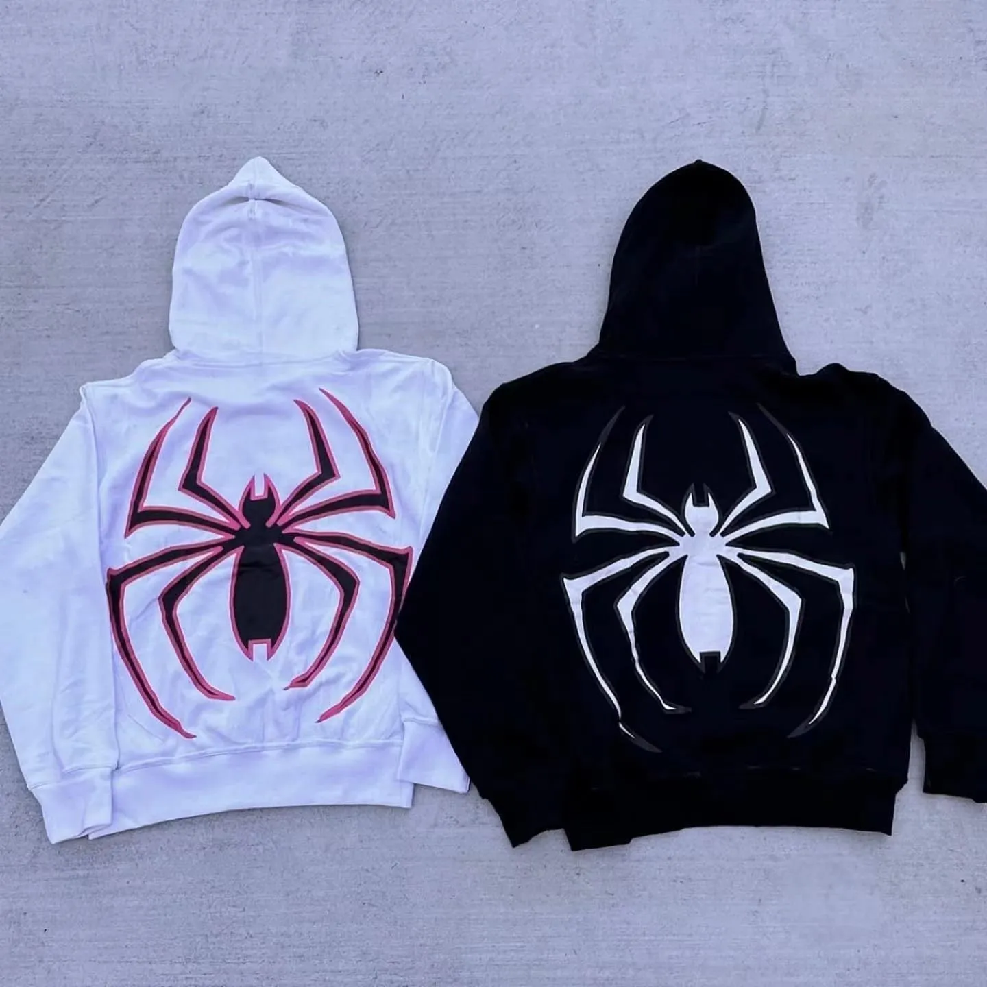 Y2k Hoodie Men Women Spider Full Zip Hoodie Y2k Jacket Hip Hop Aesthetic Graphic Hoodies Gothic Emo Grunge Hoodie