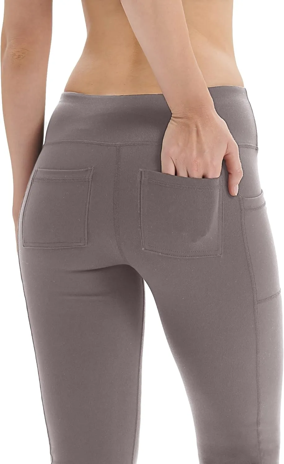 Zeronic Women Yoga Dress Pants Stretchy Bootcut High Waist Straightleg Workout Office Slacks with Pockets Bootleg Flare Pants